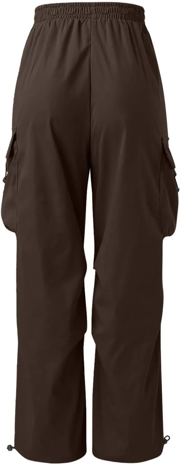Alalaso Mens Baggy Cargo Pants Parachute Pants Causal Loose Fit Joggers Trendy Harem Pants Hip Hop Streetwear with Pockets
