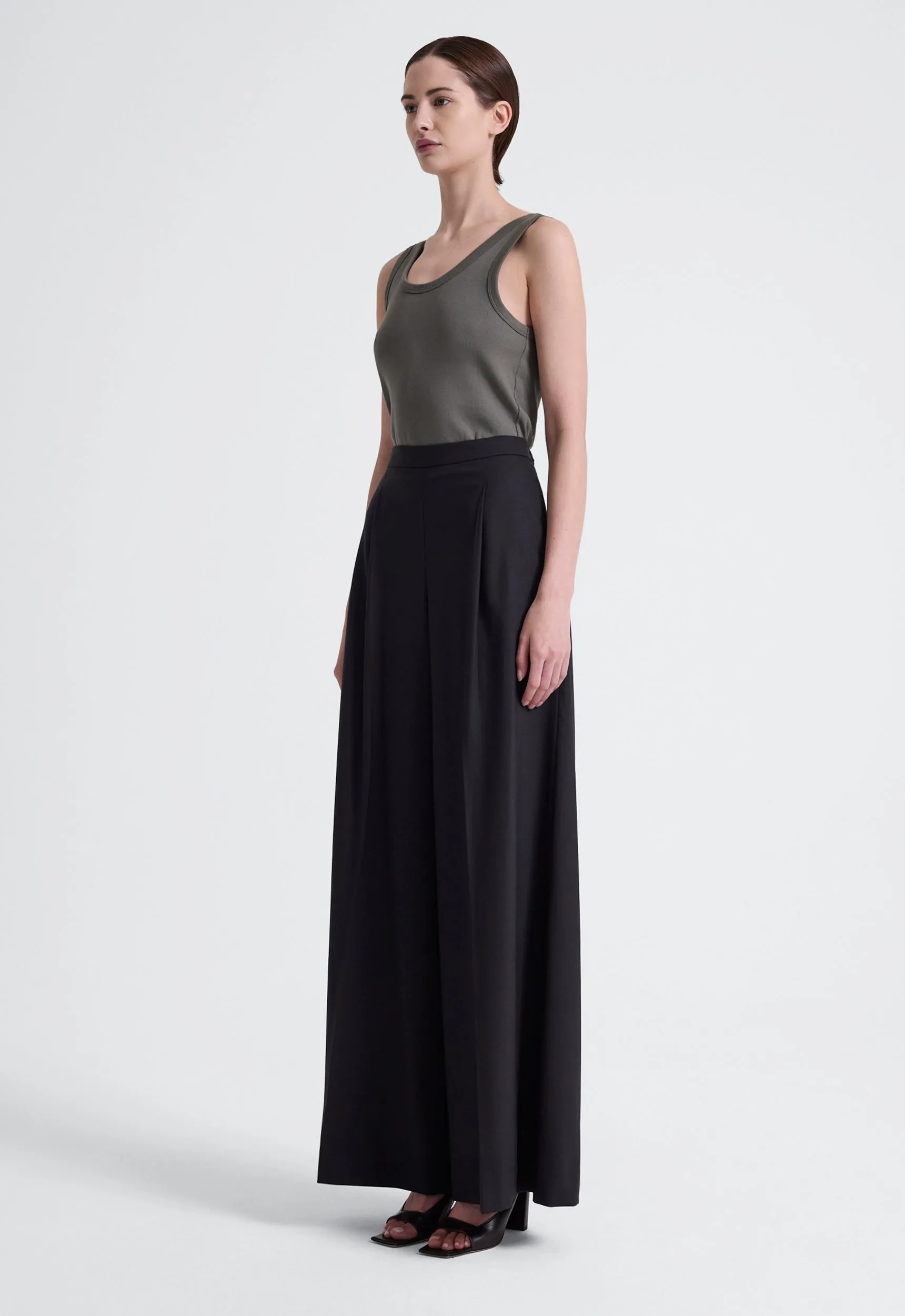 Alba Wool Pant - Char