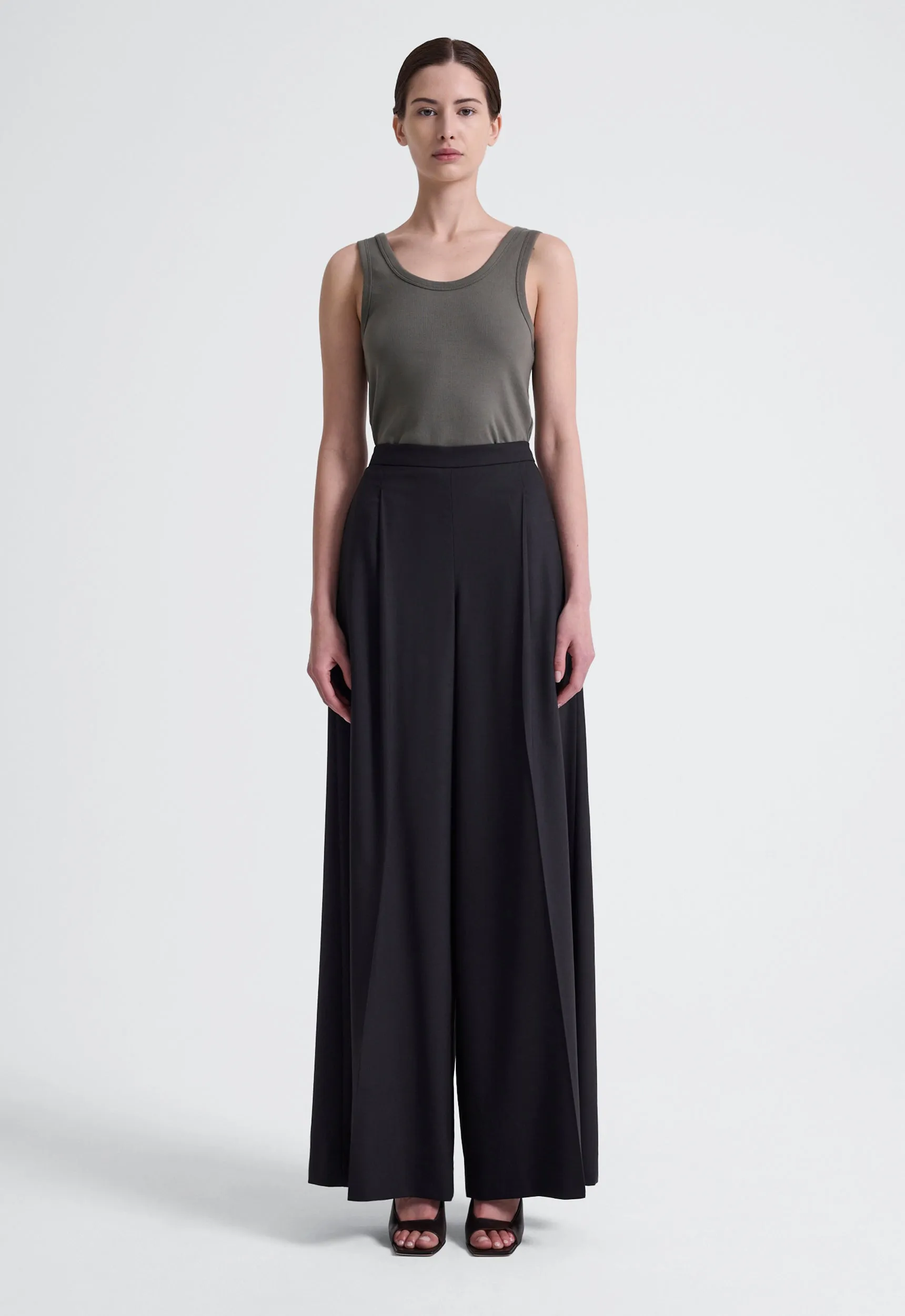 Alba Wool Pant - Char