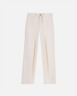 Basics Buckled Tailored Trousers Cream