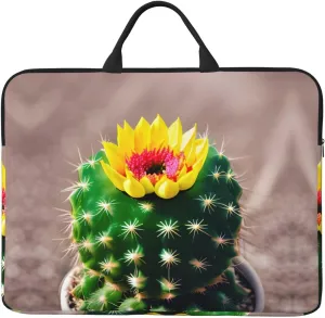 Blooming Cactus 14in Laptop Case Sleeve Bag  Versatile Shoulder Messenger Briefcase, Designed for Business Travel