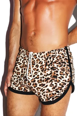 Cheetah Running Shorts- Black