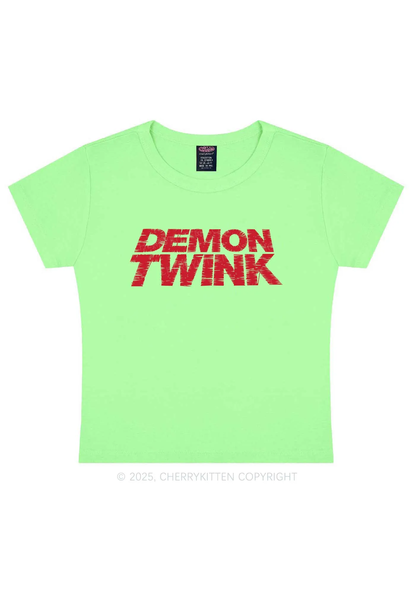Demon Twink Pride Y2K Baby Tee Cherrykitten