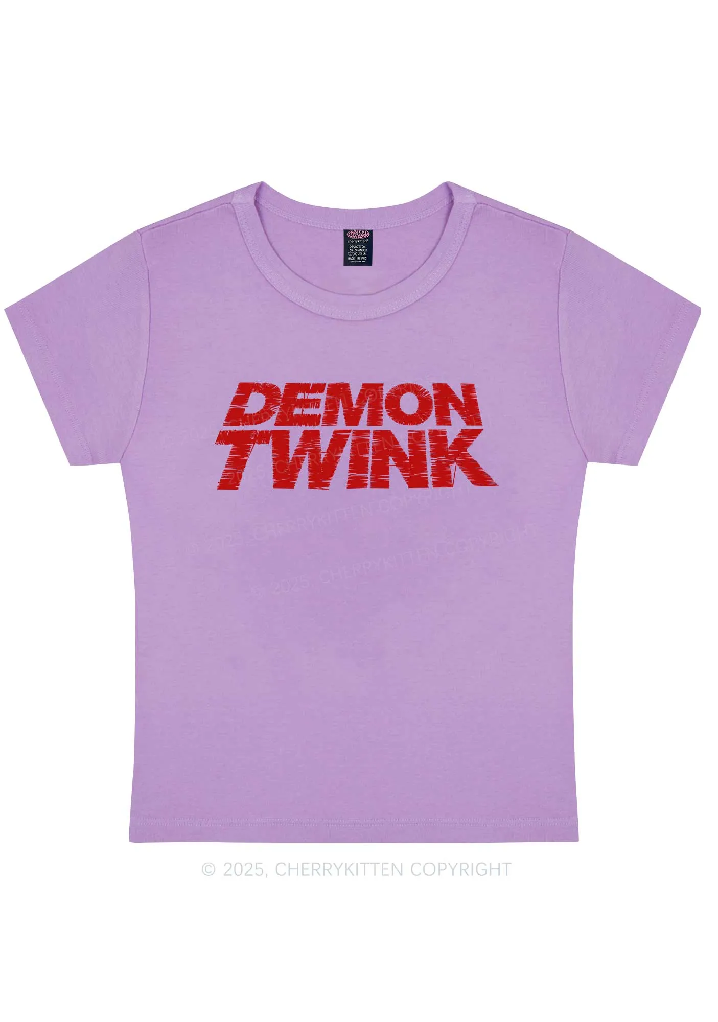 Demon Twink Pride Y2K Baby Tee Cherrykitten