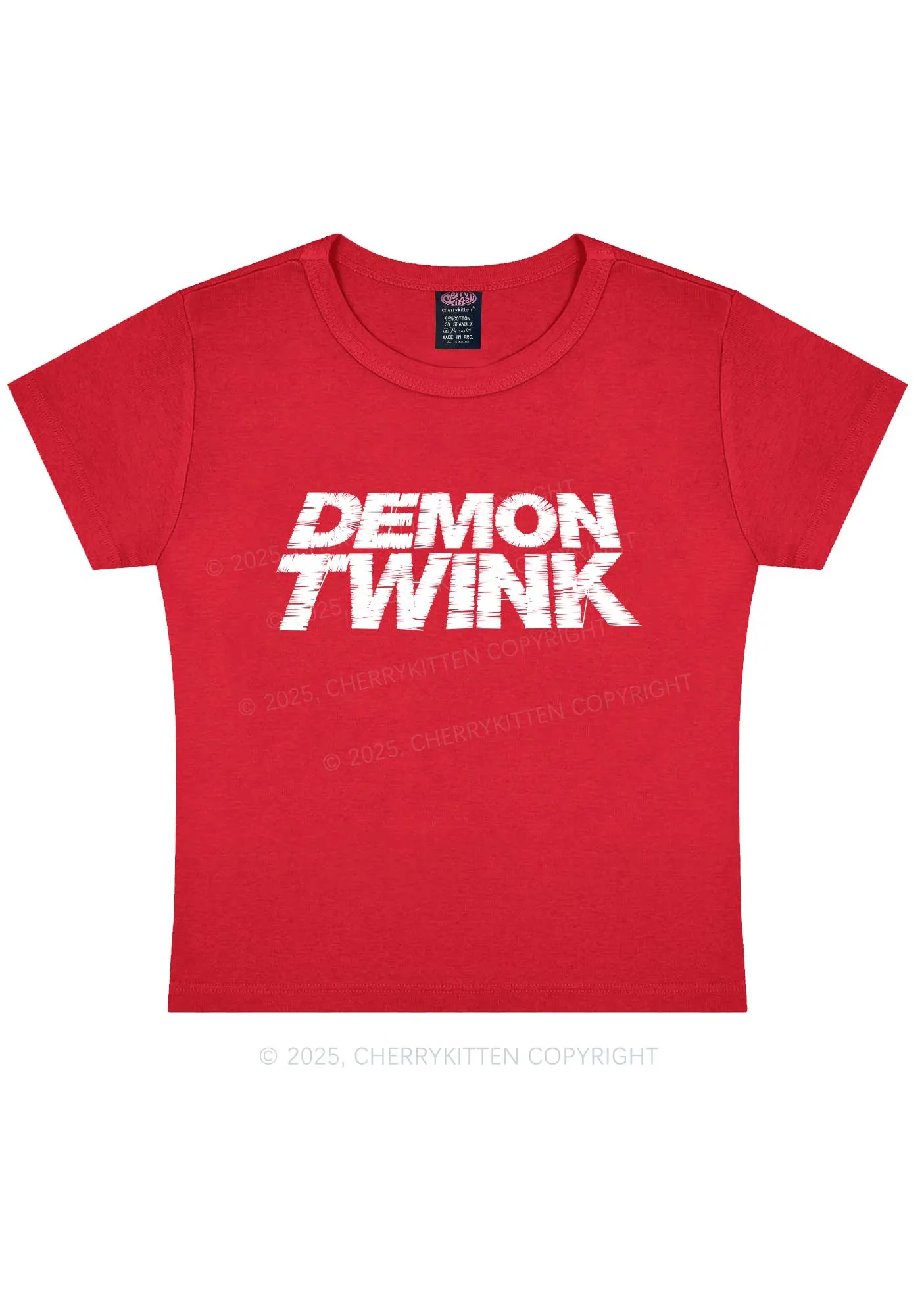 Demon Twink Pride Y2K Baby Tee Cherrykitten