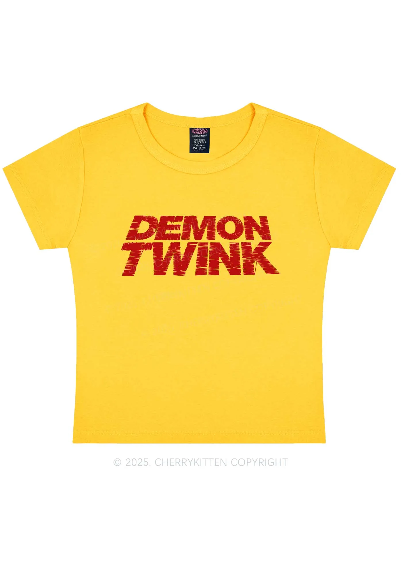 Demon Twink Pride Y2K Baby Tee Cherrykitten