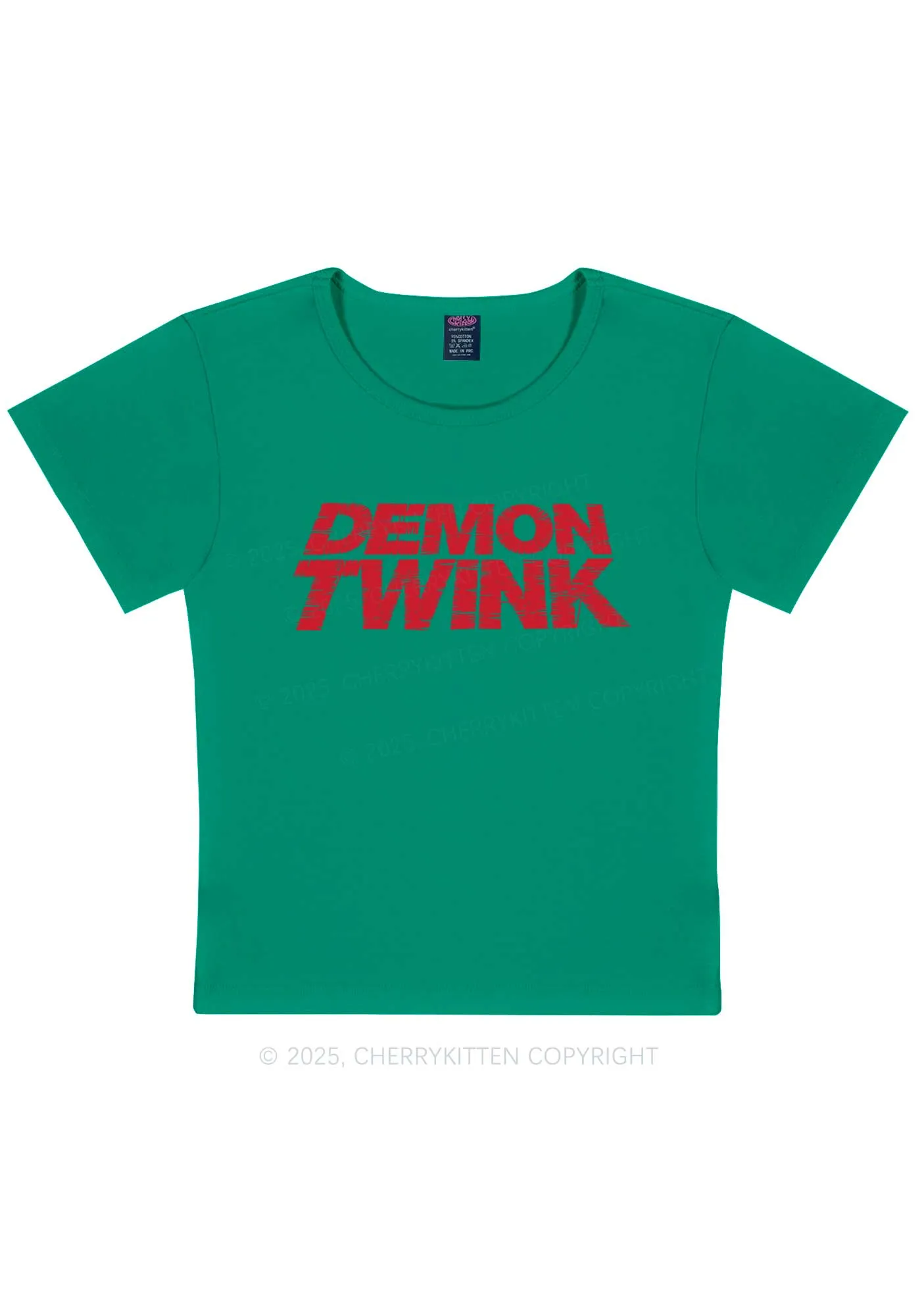 Demon Twink Pride Y2K Baby Tee Cherrykitten