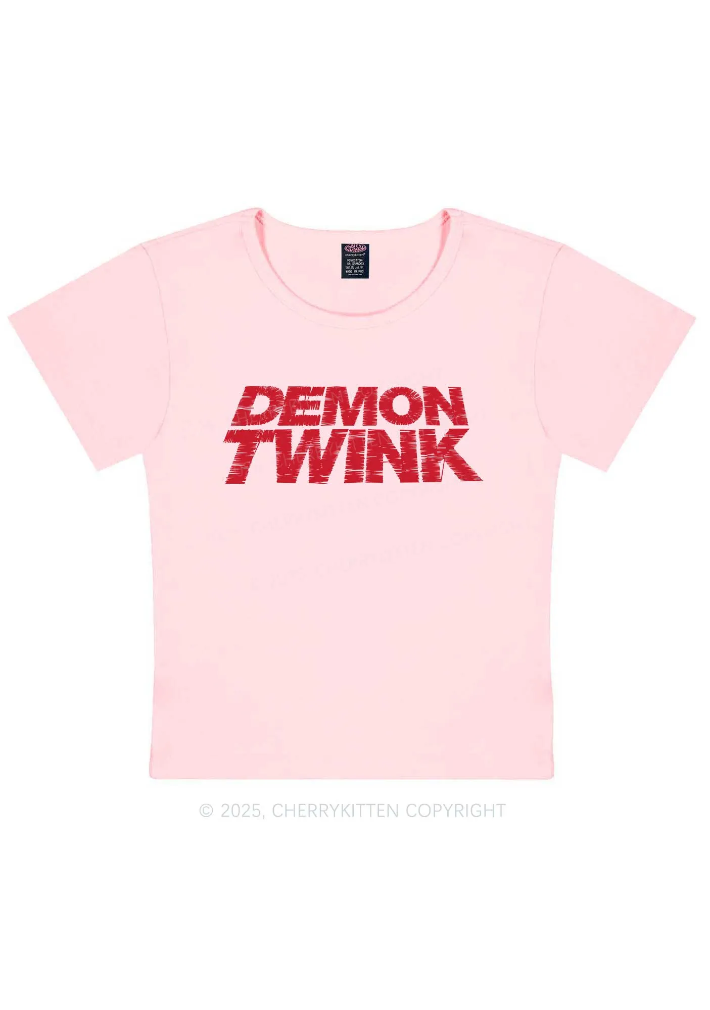 Demon Twink Pride Y2K Baby Tee Cherrykitten