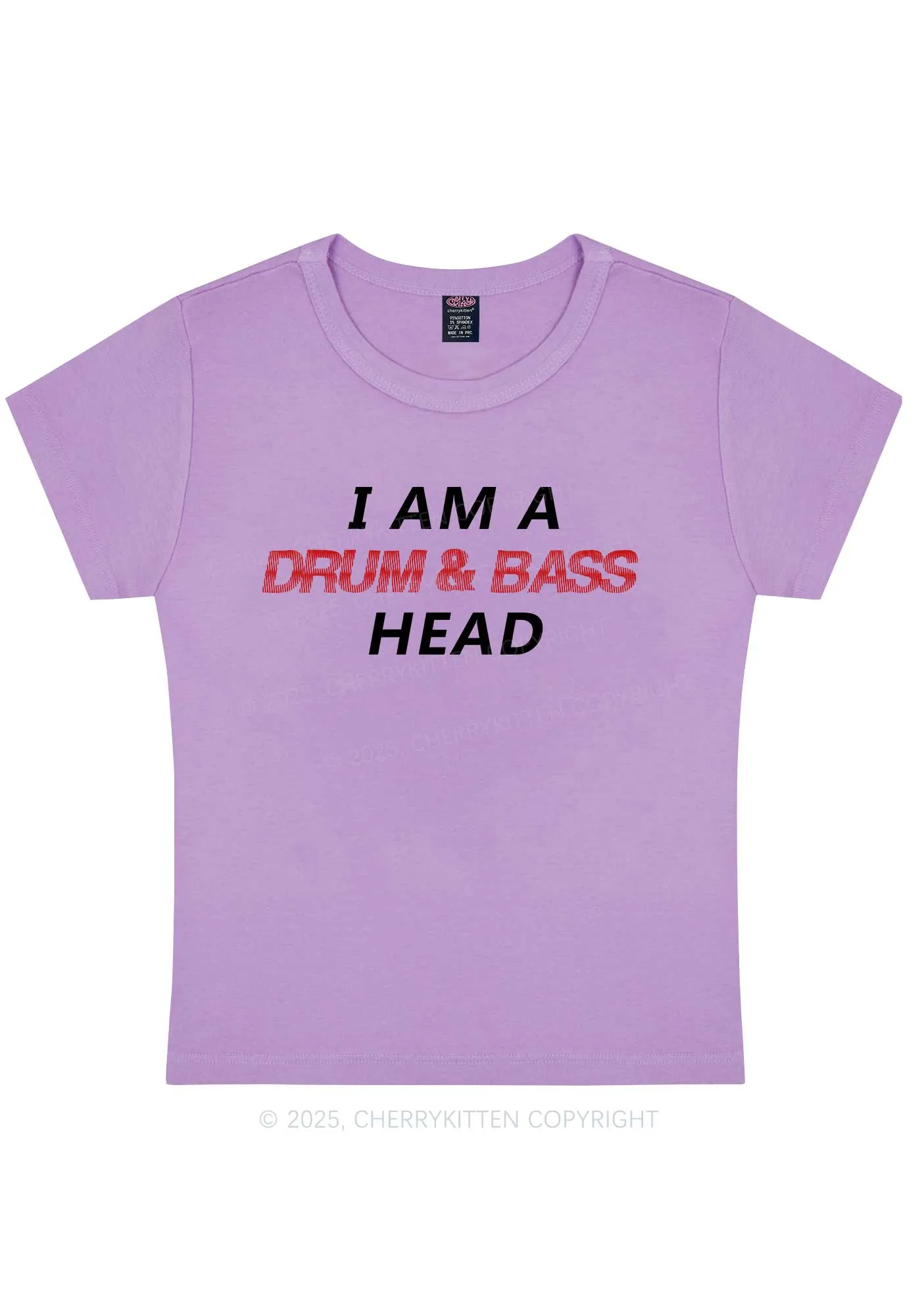 Drum Bass Head Y2K Baby Tee Cherrykitten