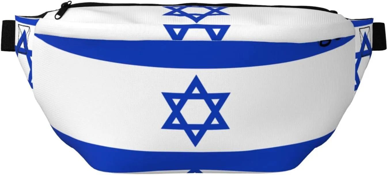 Israeli Flag Stylish Crossbody Waist Pack - Versatile And Compact Travel Pouch For Hands-Free Storage