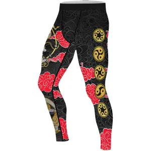 Japanese Raijin And Fujin Men's Compression Leggings