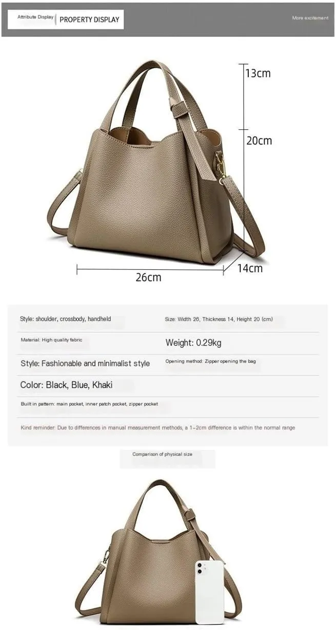 Ladies' Soft Leather Carrying Crossbody Bag, Versatile and Fashionable Bucket Shoulder Bag(Green)
