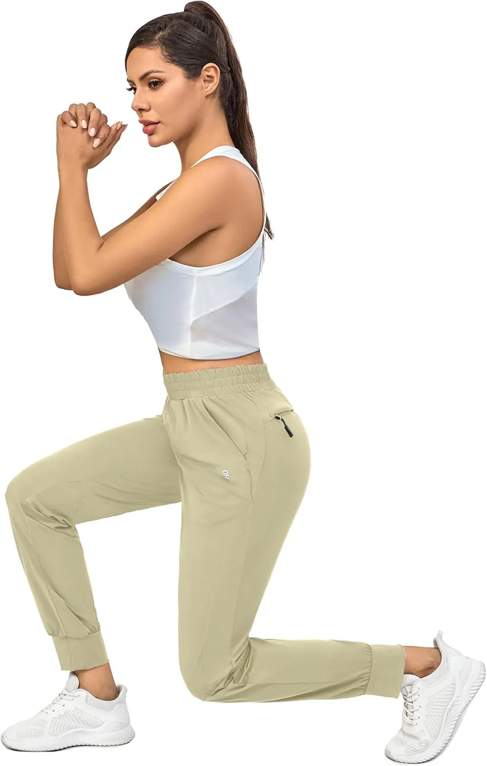 Little Donkey Andy Women's Stretch Joggers with Pockets, Quick-Dry Lightweight Running Pants for Women