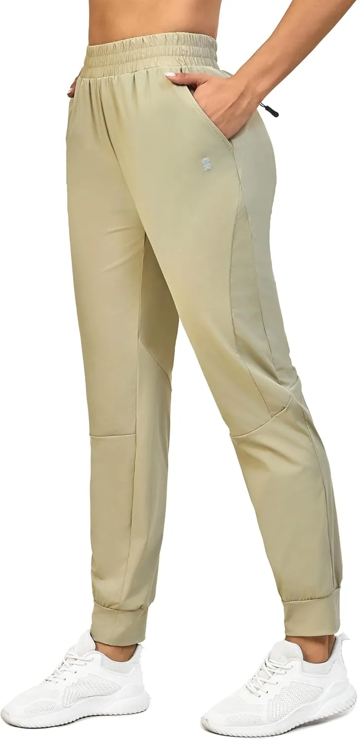 Little Donkey Andy Women's Stretch Joggers with Pockets, Quick-Dry Lightweight Running Pants for Women