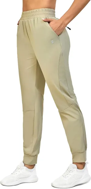 Little Donkey Andy Women's Stretch Joggers with Pockets, Quick-Dry Lightweight Running Pants for Women