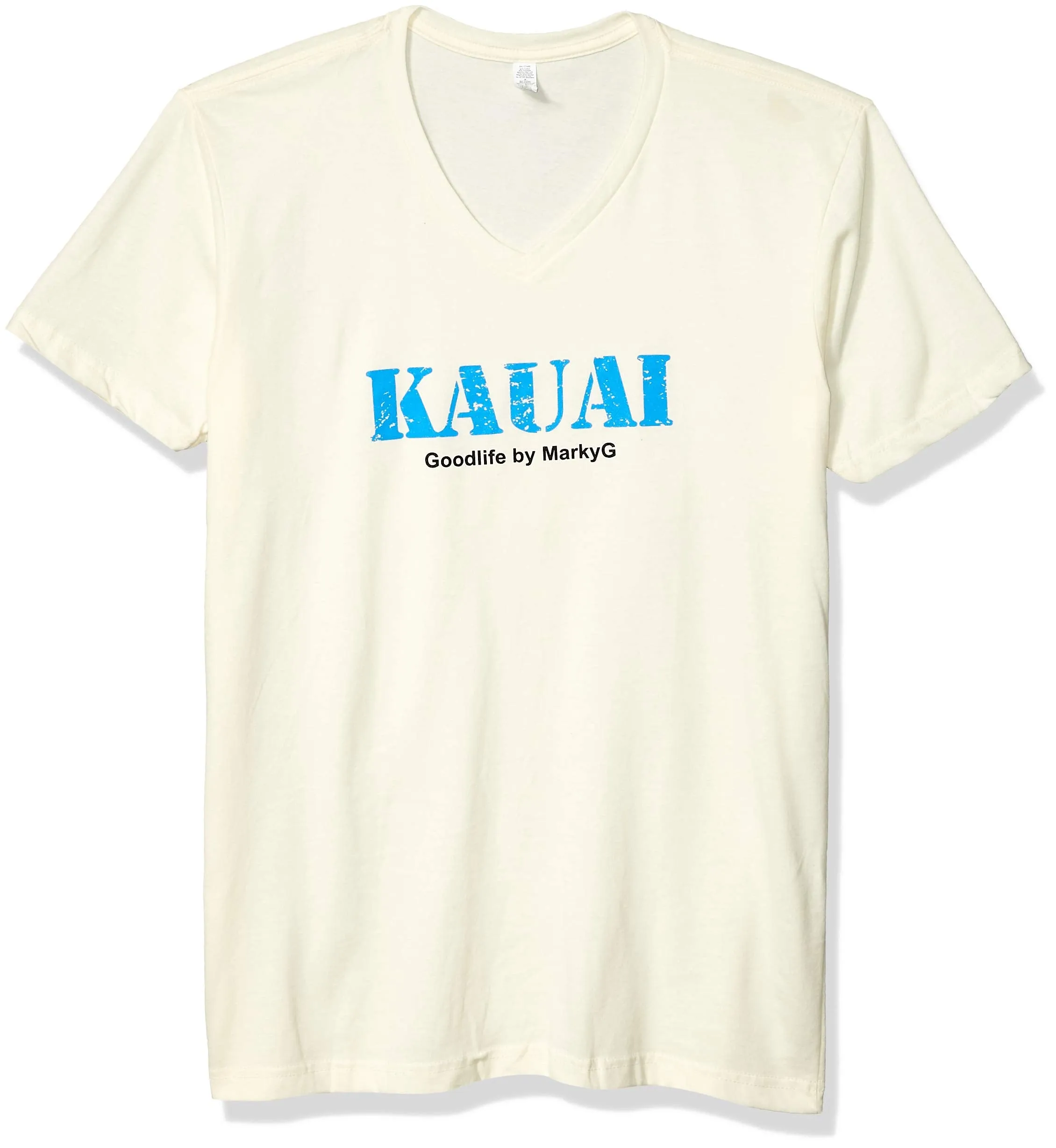 Marky G Apparel Men's Kauai Graphic Printed Premium Fitted Sueded Short Sleeve V-Neck T-Shirt