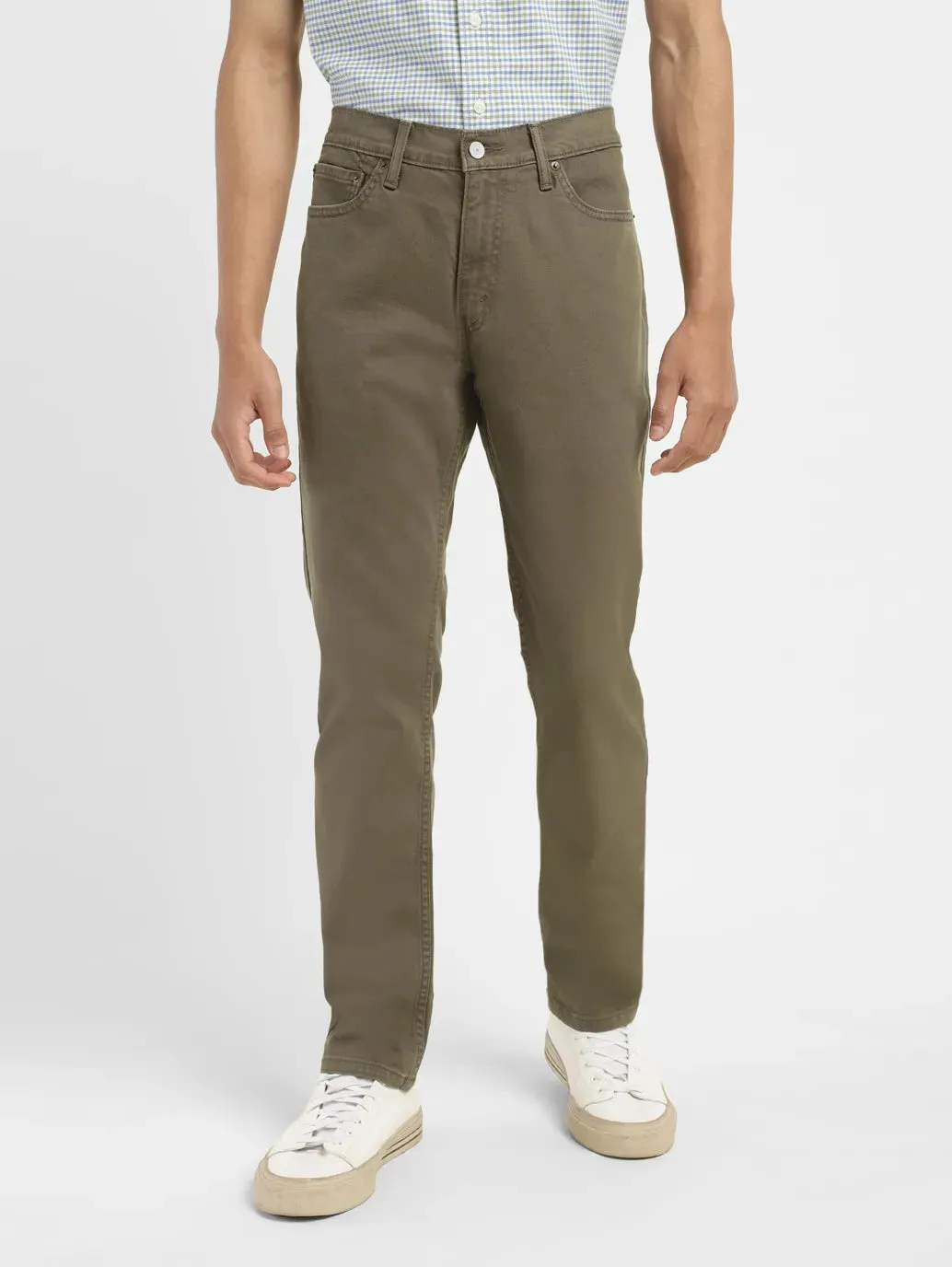 Men's 511 Olive Green Slim Fit Mid Rise Jeans