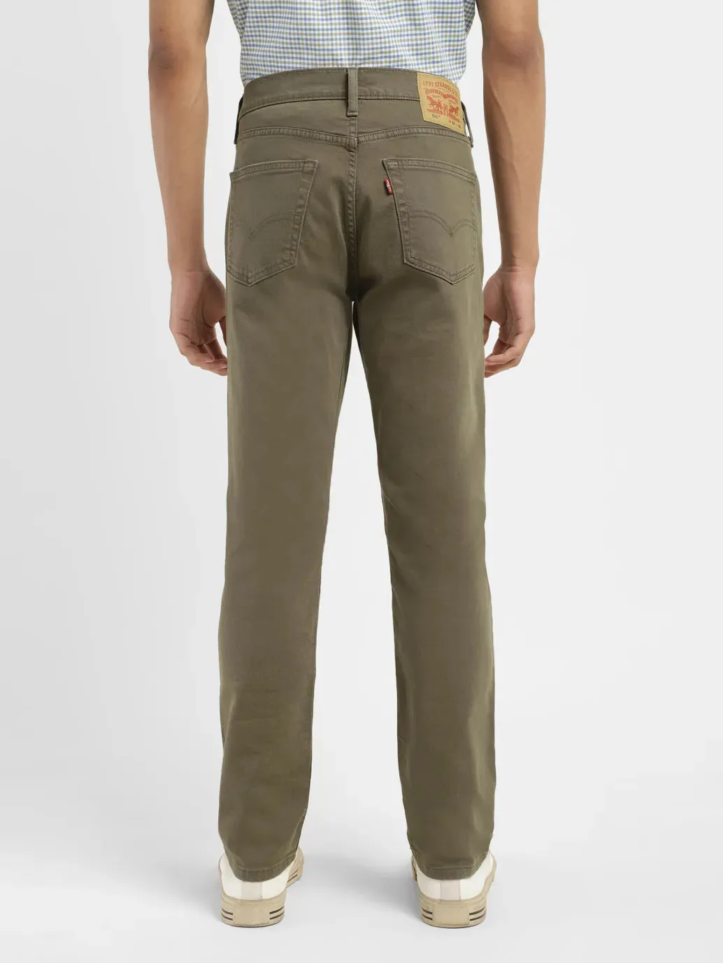Men's 511 Olive Green Slim Fit Mid Rise Jeans