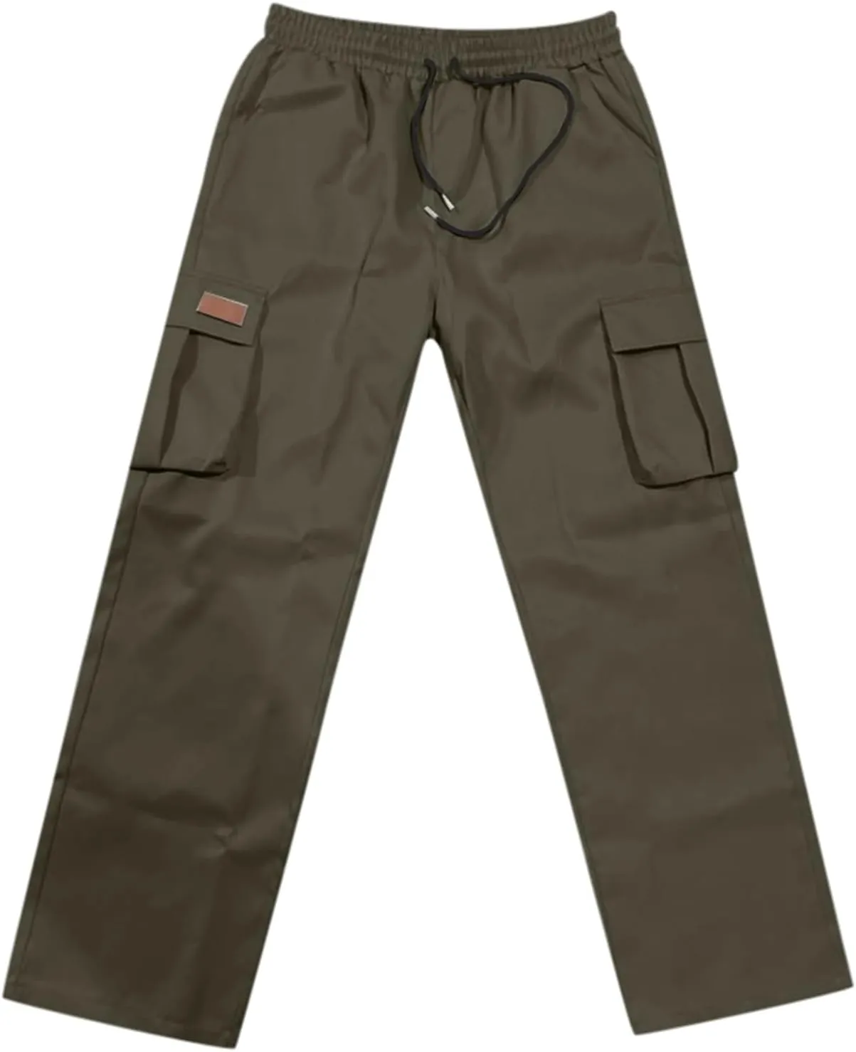 Mens Cargo Pants Casual Joggers Elastic Waist Drawstring Tapered Sweatpants for Men with Multi Pockets