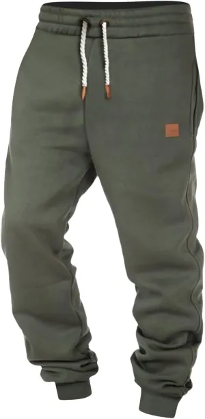Mens Casual Pants Elastic Waist Drawstring Summer Cotton Jogger Pants, Cotton Linen Sports Beach Trousers with Pockets