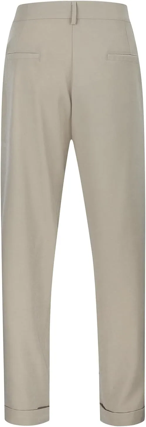 Mens Casual Pants Elastic Waist Loose Fit Lightweight Pleated Slacks Summer Beach Yoga Trousers, Tactical Pants for Men