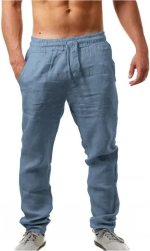 Men's Casual Pants Elastic Waist Trousers Running Workout Joggers Summer Yoga Beach Pants Leisure and Daily Wear Skinny Chinos