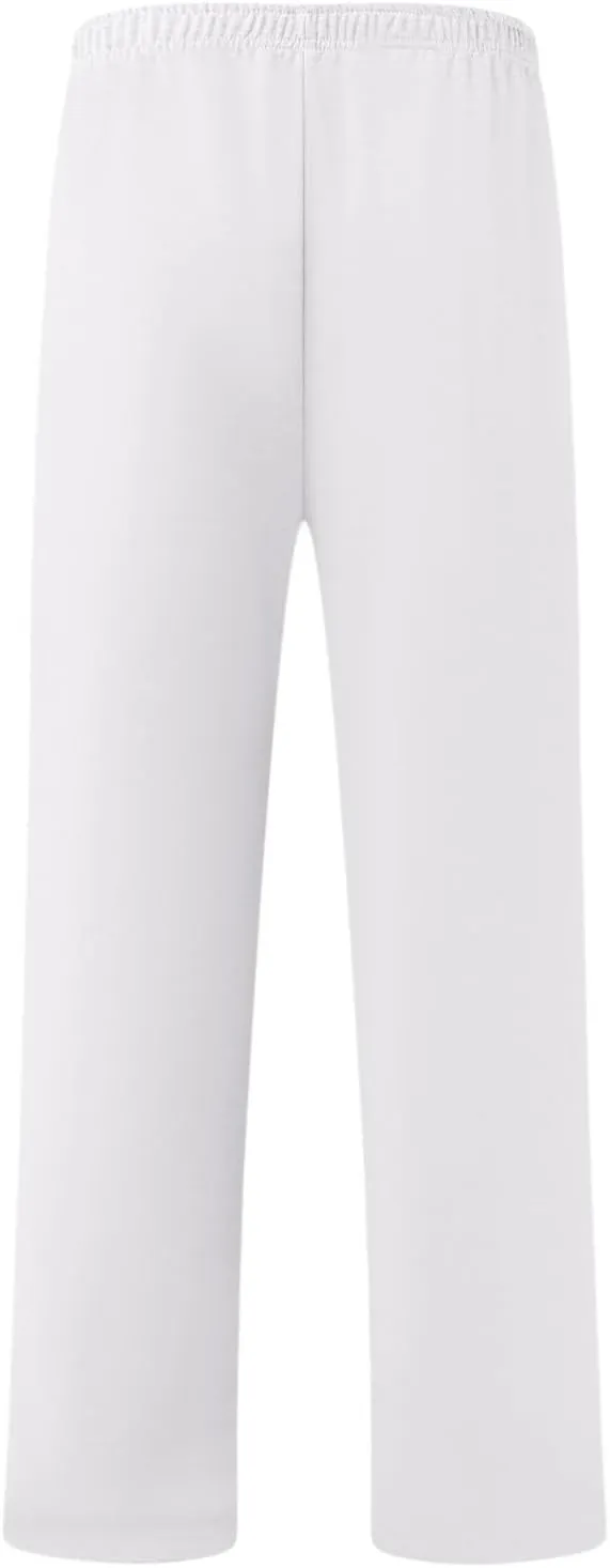 Mens Cotton Pants, Casual Solid Color Elastic Waist Drawstring Pants, Lightweight Summer Beach Trousers with Pockets