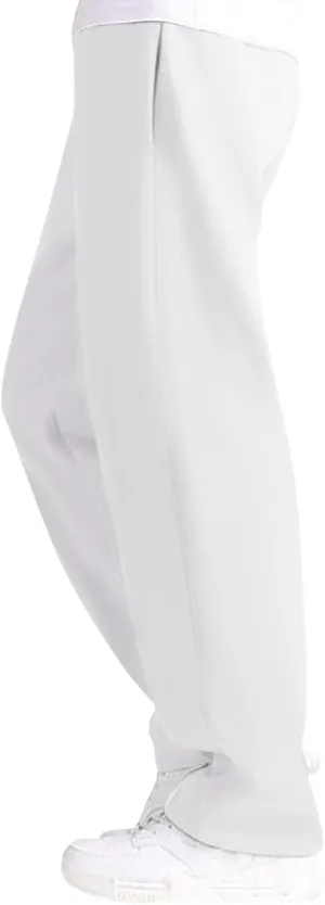 Mens Cotton Pants, Casual Solid Color Elastic Waist Drawstring Pants, Lightweight Summer Beach Trousers with Pockets