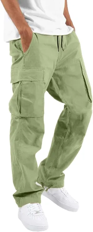 Mens Cycling Tights PantsMen's Casual Cargo Pants Lightweight Loose Fit Trousers Straight Trouser Elastic Waist Outdoor Hiking PantsChino Pants Slim Fit