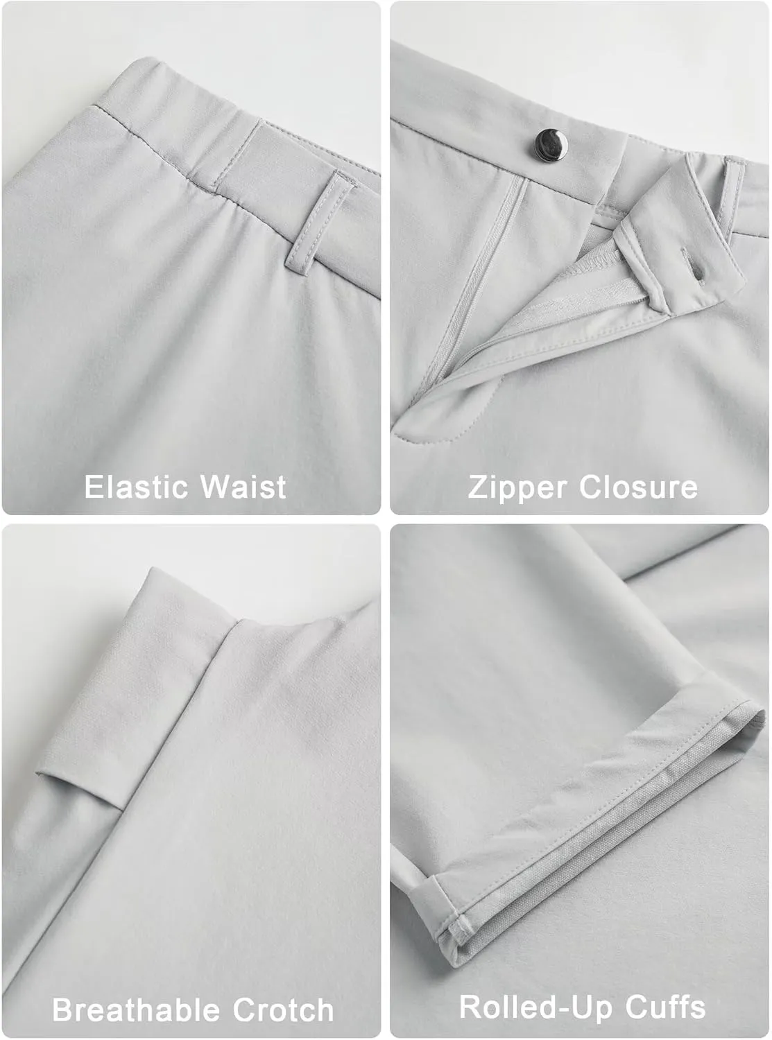 Men's Dress Stretch Pants with 5 Pockets Golf Pants Lightweight Travel Work Joggers Pants