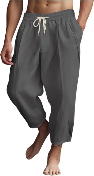 Men's Fashion Pants Baggy Wide Straight Leg Joggers Loose Fit Workout Pants Leisure and Daily Wear Trousers