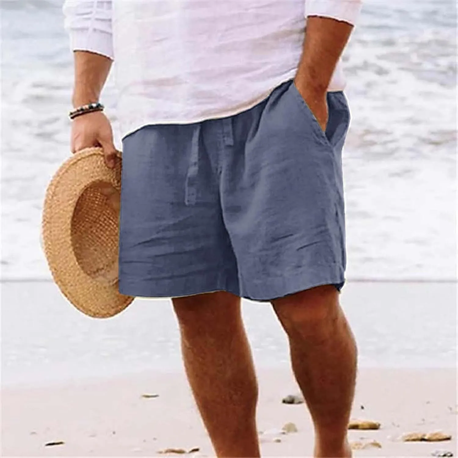 Mens Swim Trunks Motion Cargo Quick Dry Activewear Featuring Drawstring Design and Pockets for Athletic Running Short