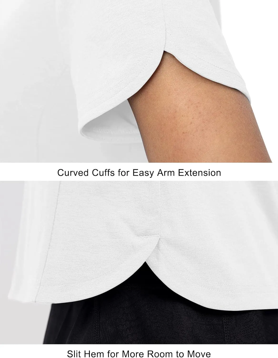 Rdruko Women's Golf Shirts Short Sleeve Dry Fit V Neck Tennis Tops Moisture Wicking Athletic Workout Polo Shirts UPF 50 