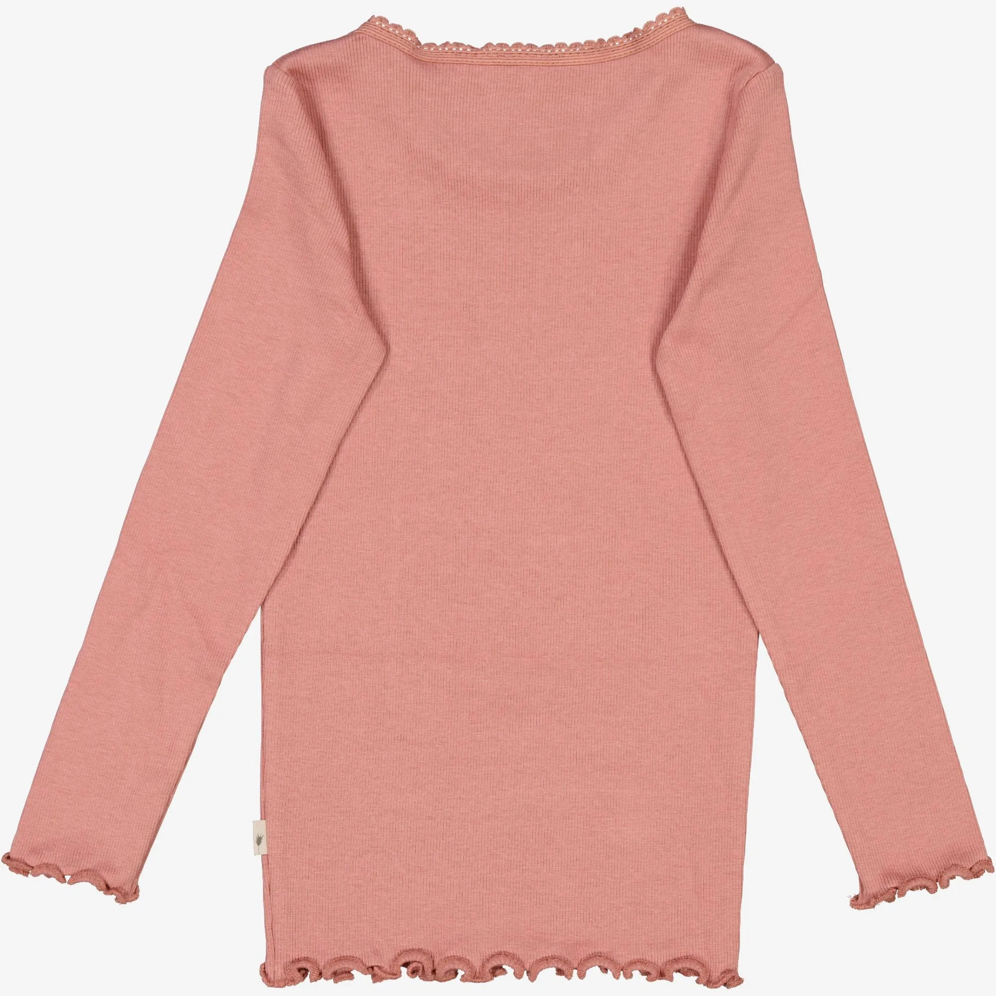 Rib T-Shirt Lace LS - old rose