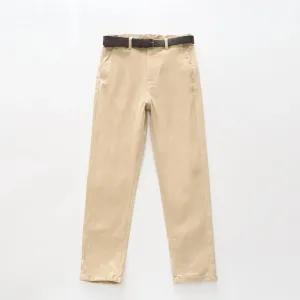 Sand Chino with Brown Belt