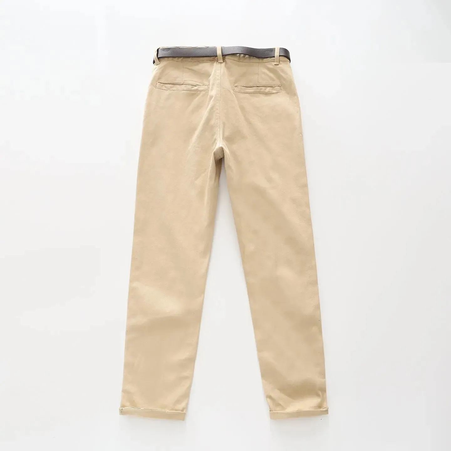 Sand Chino with Brown Belt