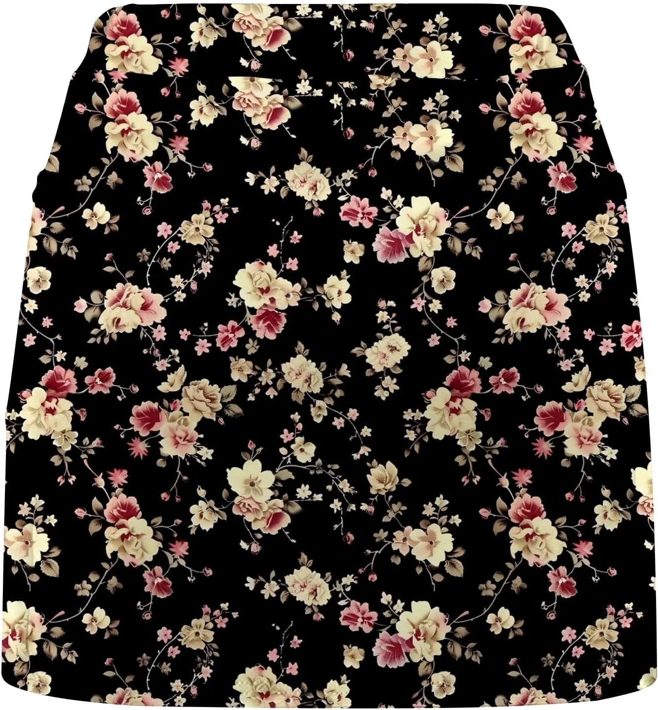 Skorts for Women High Waisted Inner Shorts, Fashion Floral Print Tennis Golf Shorts Mid Waist Comfy Casual Shorts
