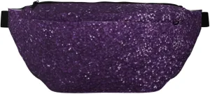 Sparkling Purple Glitter Stylish Crossbody Waist Pack - Versatile And Compact Travel Pouch For Hands-Free Storage