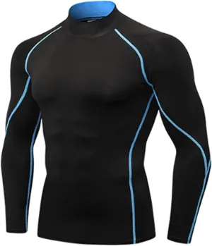 SPVISE 1 or 2 Pack Men's Compression Shirts Long Sleeve Athletic Workout T-Shirts Cool Dry Undershirts Turtle Neck Gym Tops