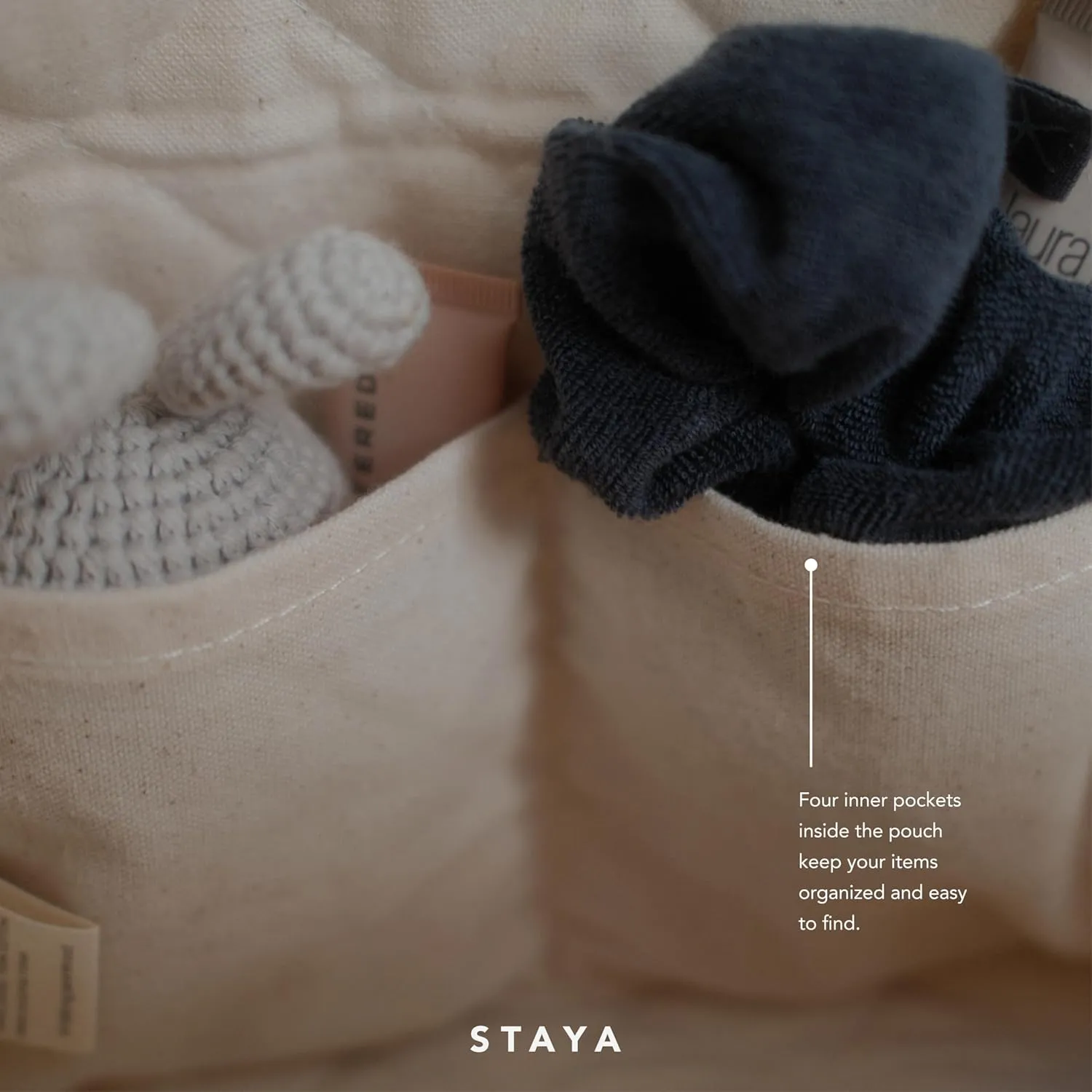 Staya Quilted Toiletry Pouch - Compact, Versatile, and Stylish Bag for All Your Essentials (Sweet Pea)
