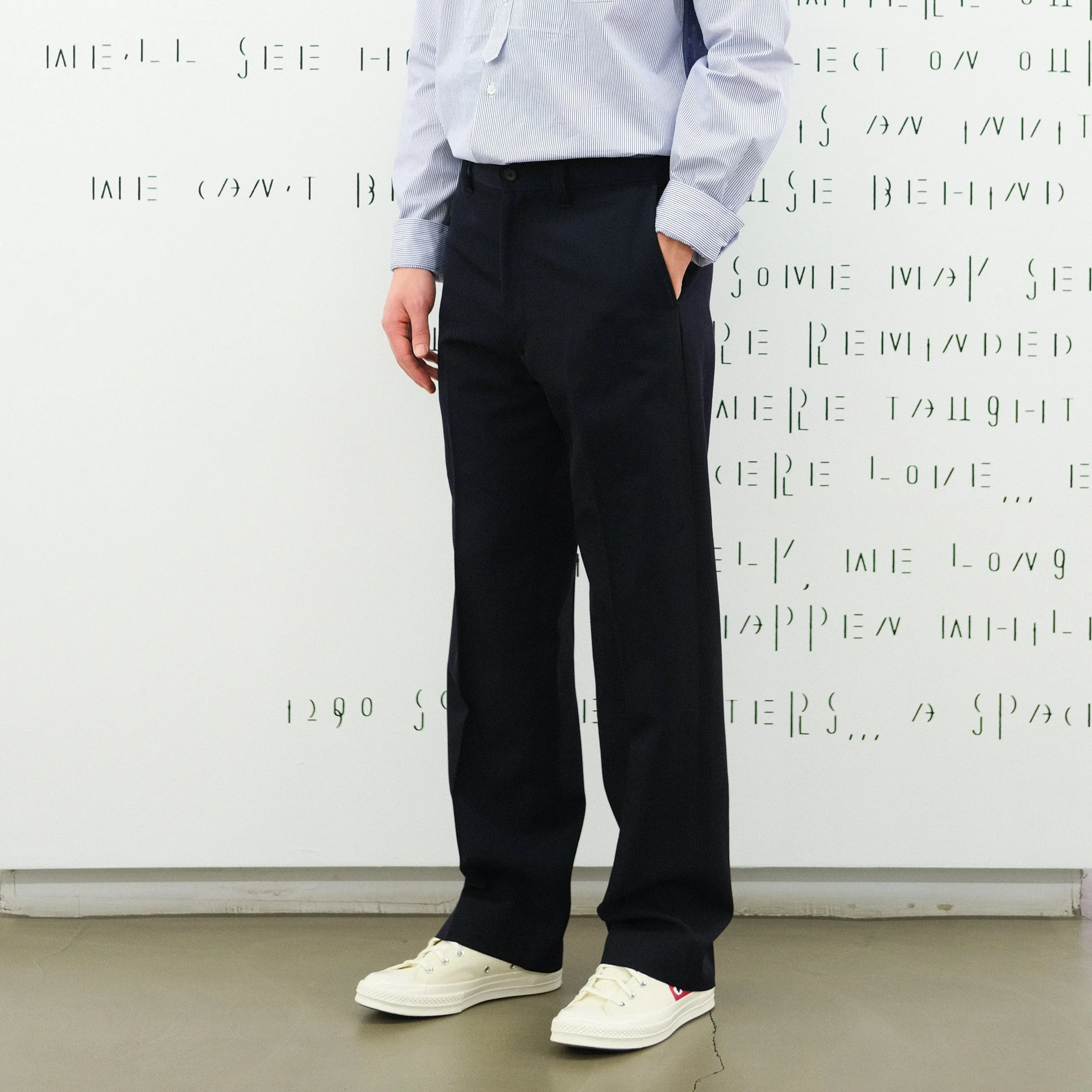 Visvim Chino Slacks Gabardine Navy