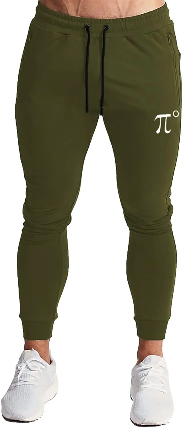Wangdo Men's Joggers Sweatpants Gym Training Workout Pants Slim Fit with Zipper Pockets