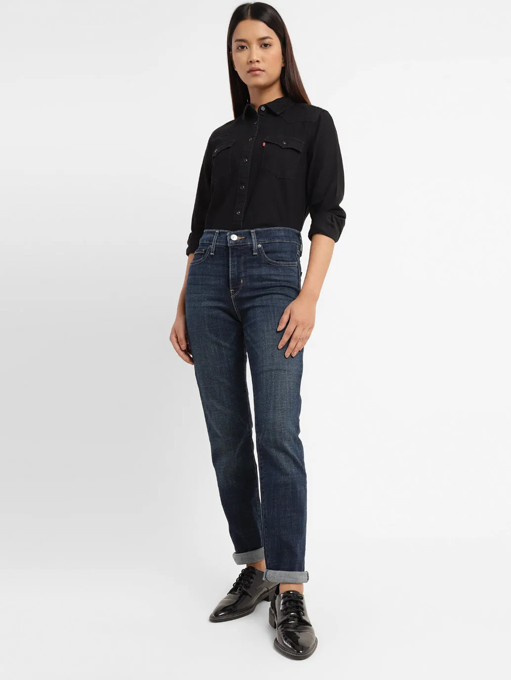 Women's 312 Blue Slim Fit Mid Rise Jeans