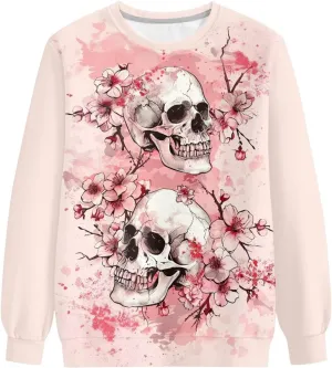Womens Crewneck Sweatshirt with Design Oversized Long Sleeve Graphic Tshirts Shirts for Women XS-4XL