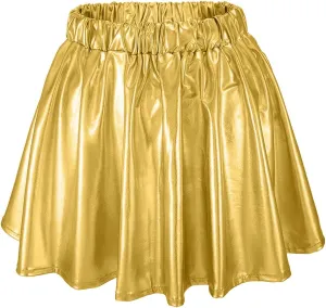 Women's Elastic Waist Pleated Skirt Cute Skirt Versatile Flared Cute Y2K Skirt Cheerleading Performance Multicolor