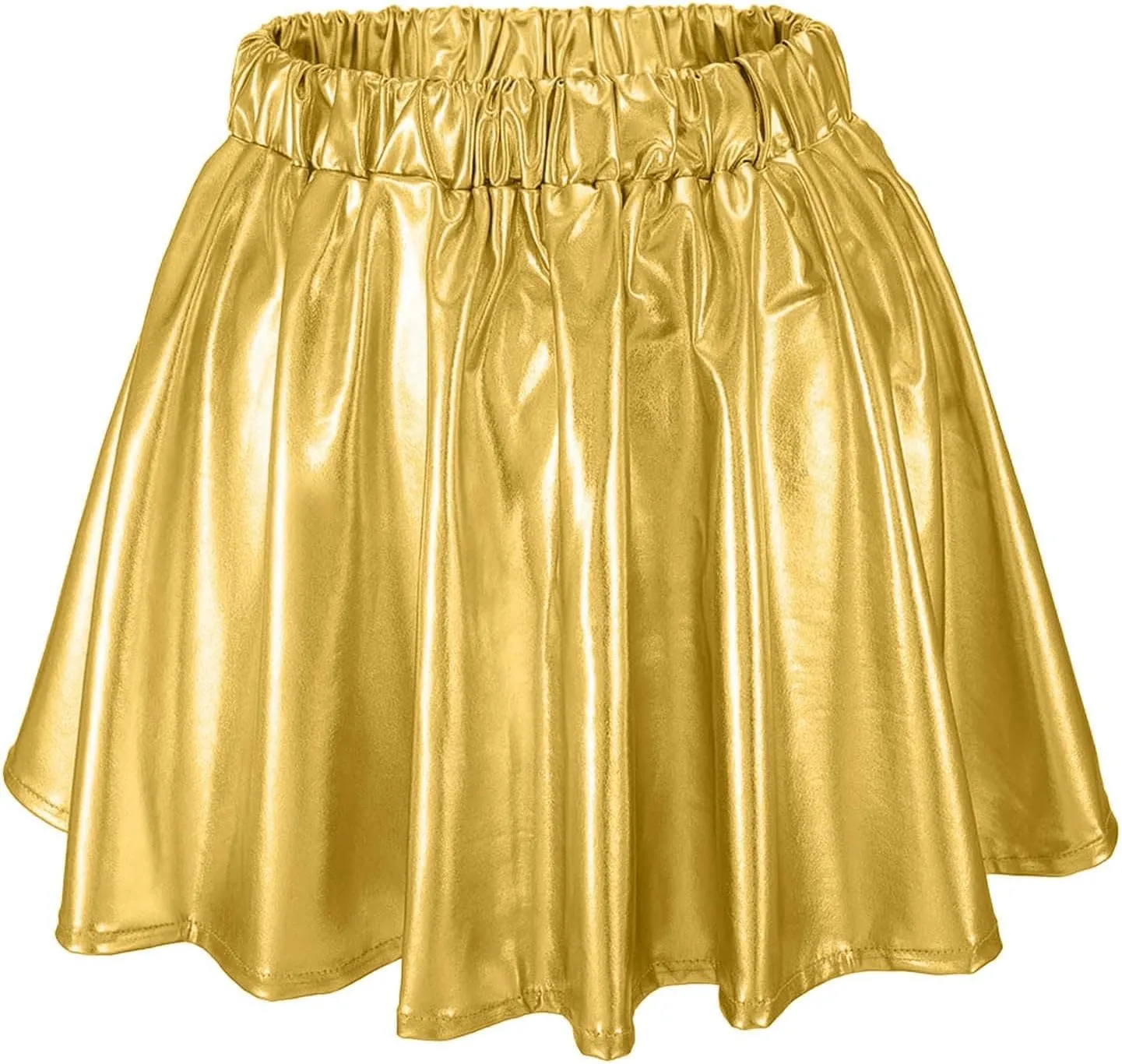 Women's Elastic Waist Pleated Skirt Cute Skirt Versatile Flared Cute Y2K Skirt Cheerleading Performance Multicolor
