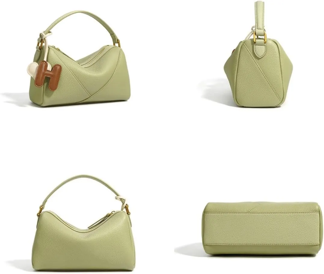 Women's Genuine Leather Pillow Bag Shoulder Crossbody Underarm Bag Handbag Versatile Chic Stylish Hobo Vintage Pendant