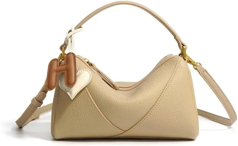 Women's Genuine Leather Pillow Bag Shoulder Crossbody Underarm Bag Handbag Versatile Chic Stylish Hobo Vintage Pendant