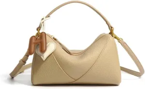 Women's Genuine Leather Pillow Bag Shoulder Crossbody Underarm Bag Handbag Versatile Chic Stylish Hobo Vintage Pendant
