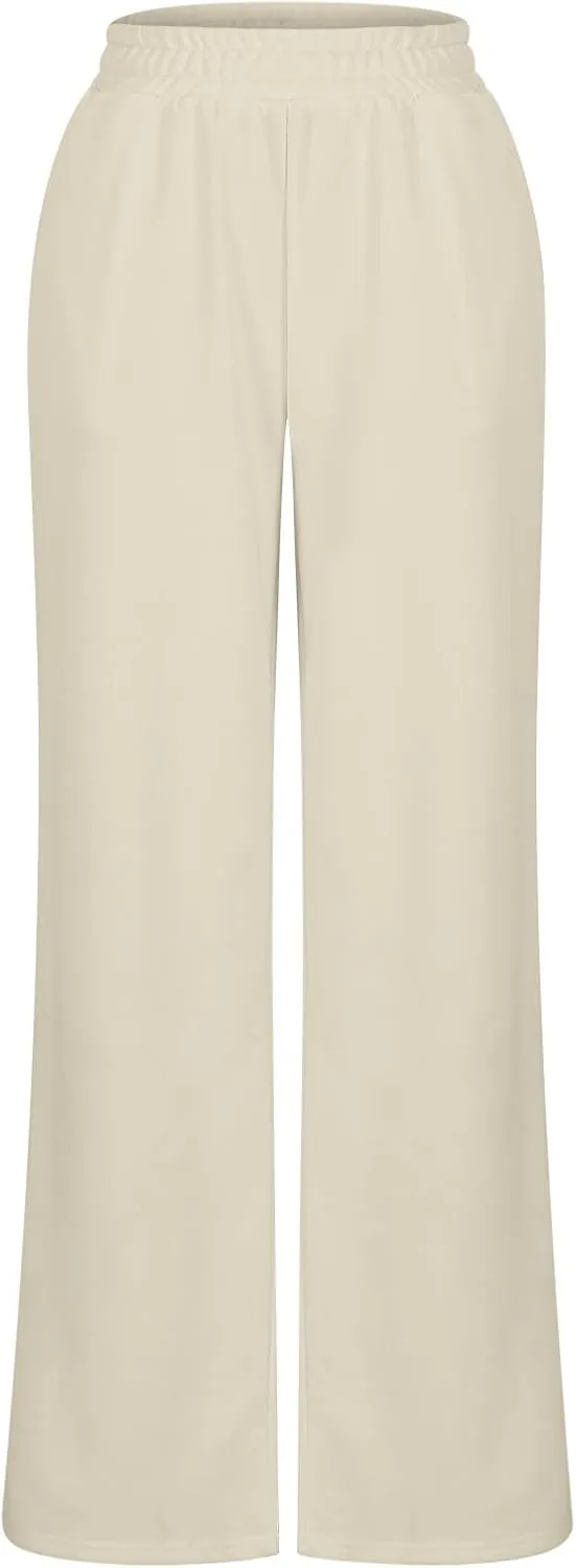 Women's Pants Baggy Sweatpants Wide Leg High Waist Sweatpants Casual Palazzo Pants Plus Size Loose Trousers Comfy Pant